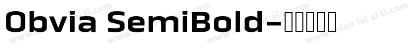 Obvia SemiBold字体转换